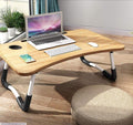 Portable Laptop Table Black Wood