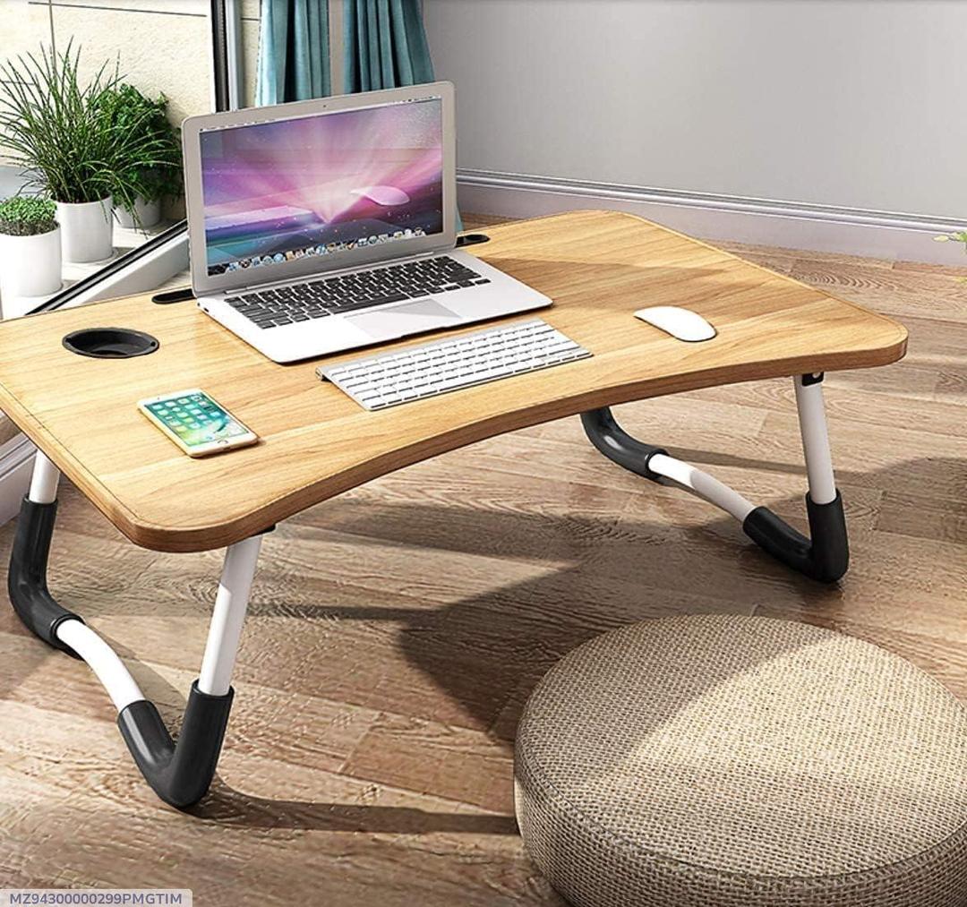 Portable Laptop Table Black Wood